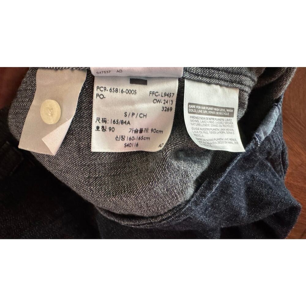 Levi’s Men’s Small Western Denim Shirt Dark Blue - Pearl Snap 65816-0005 - Picture 10 of 14